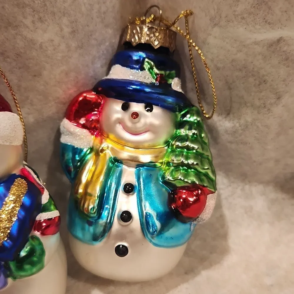 Snowman Christmas Ornaments Set of 4